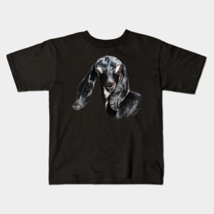 Portrait of a Goat - Nubian Goat Kid "CHUCK" Kids T-Shirt